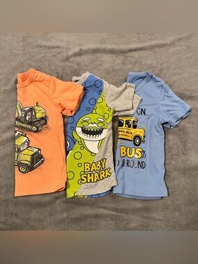 3T Toddler Boy Graphic T-shirts - Bundle of 3